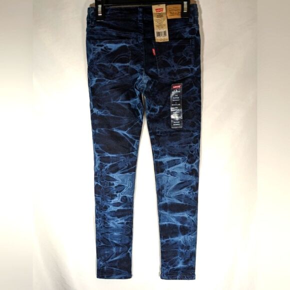 New With Tags Levi's 710 Super Skinny Tie-Dye Adjustable Waistband Size 7 Reg. - Picture 2 of 10